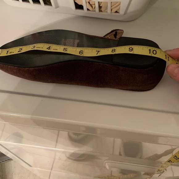 Chocolate crushed velvet like ballerina shoes - Picture 6 of 6